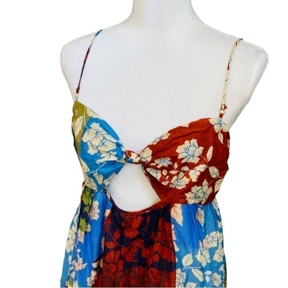 Bec & Bridge SZ 8 NWT Woodstock Patchwork Boho Cutout Cotton/Silk Maxi Dress - Picture 7 of 15